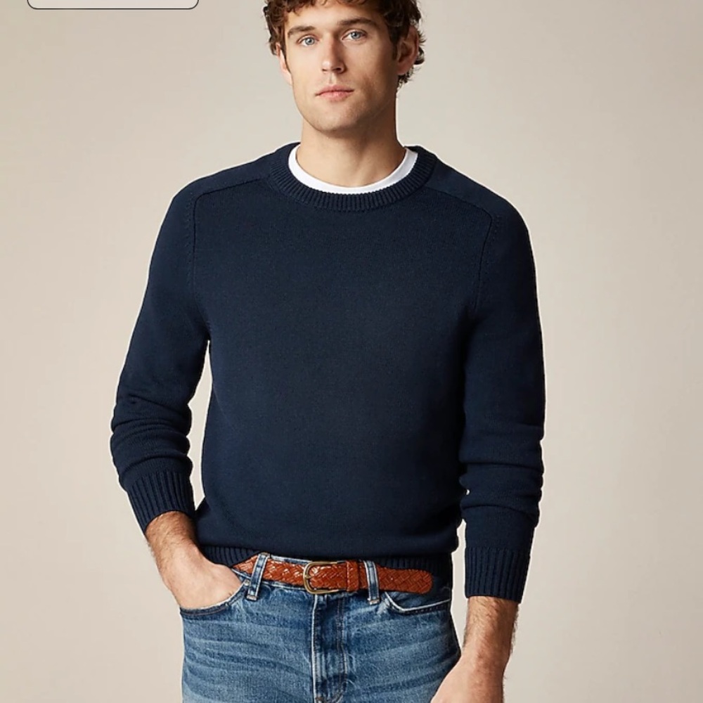 NWT Jcrew Men's Navy Sweater - Picture 2 of 4